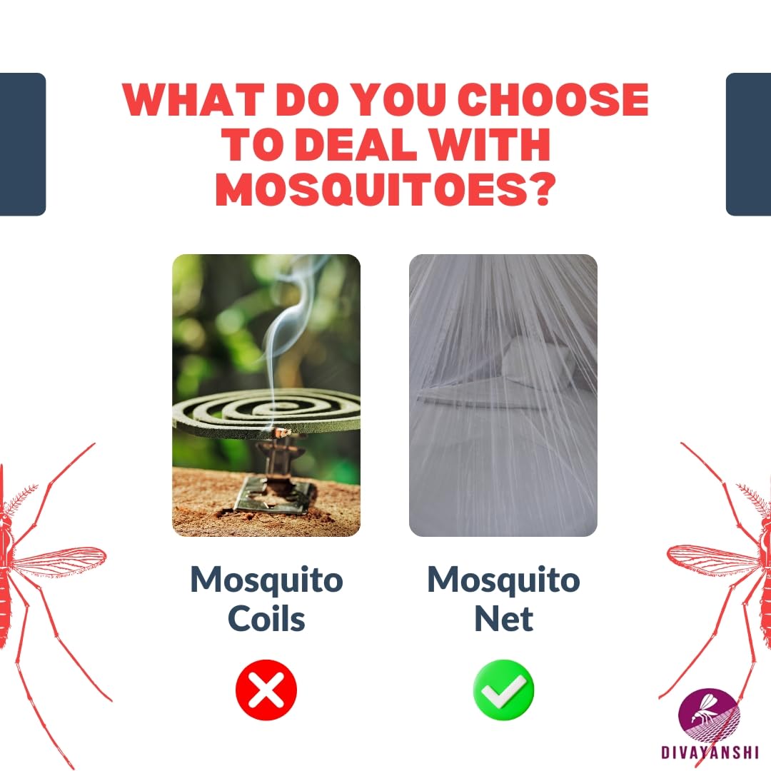 Ivory Mosquito Net for Single Bed/Double Bed