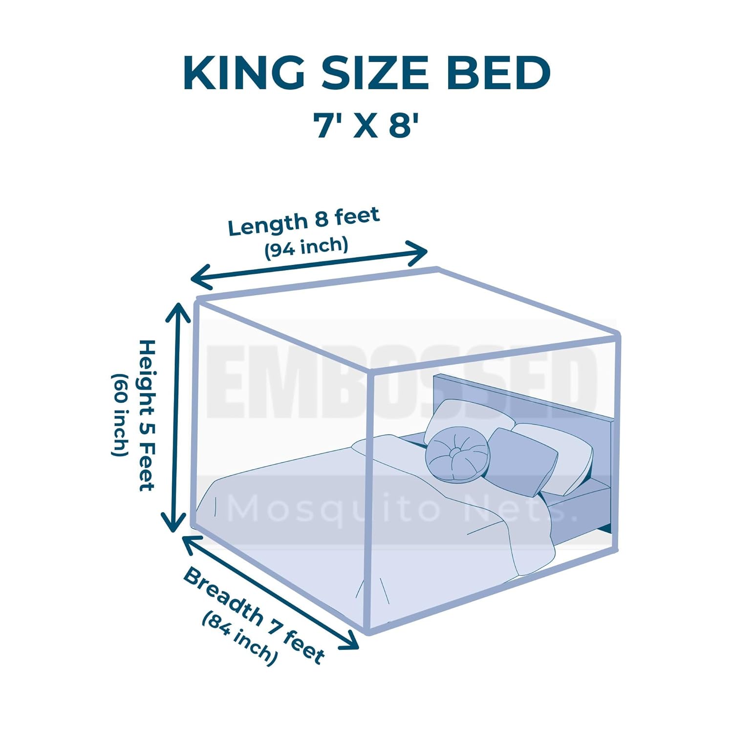 Luxury Mosquito Net for Double to King Size Bed Canopy