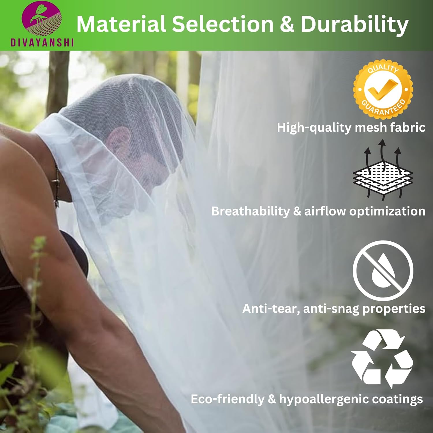 Home Craft&nbsp; Foldable Polycotton Mosquito Net