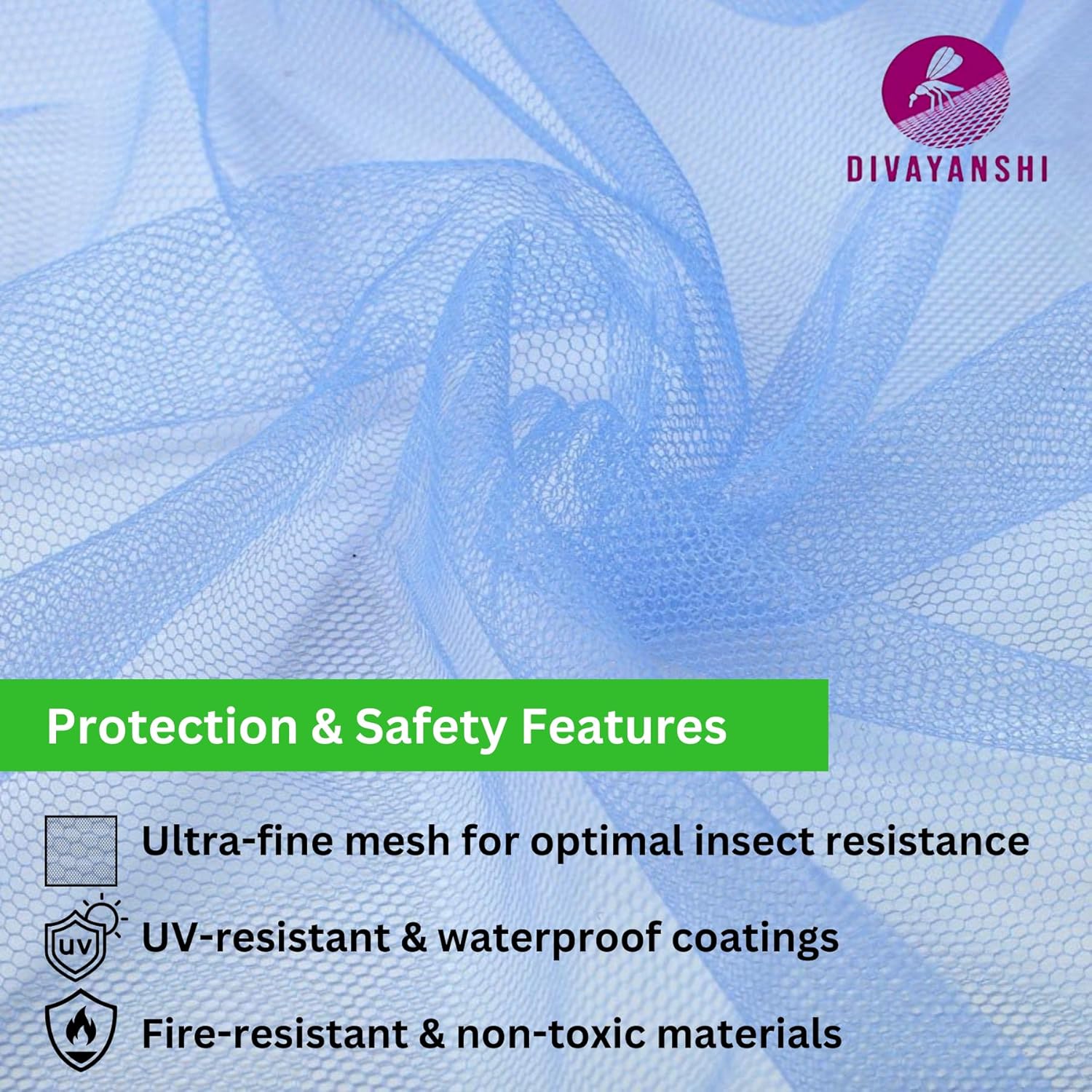 Home Craft&nbsp; Foldable Polycotton Mosquito Net