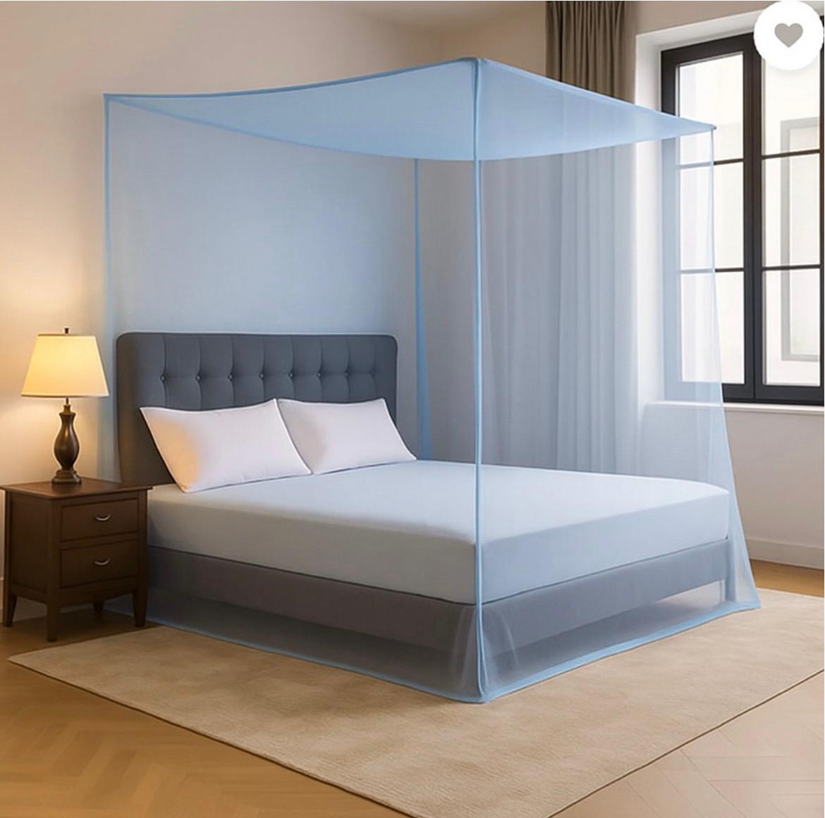 Luxury Floral Blue 7x8 Mosquito Net Canopy