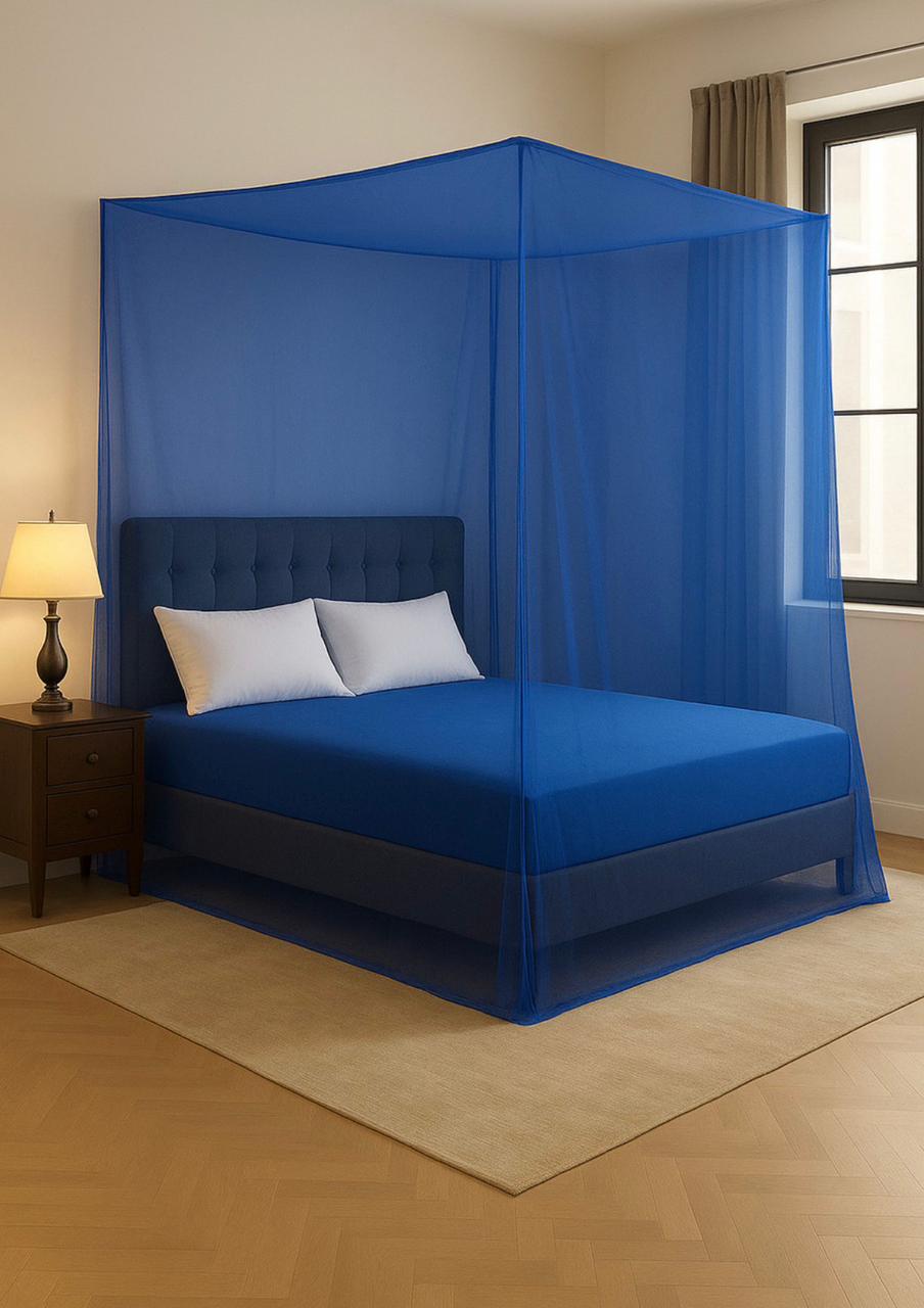 Luxury Floral Blue 7x8 Mosquito Net Canopy