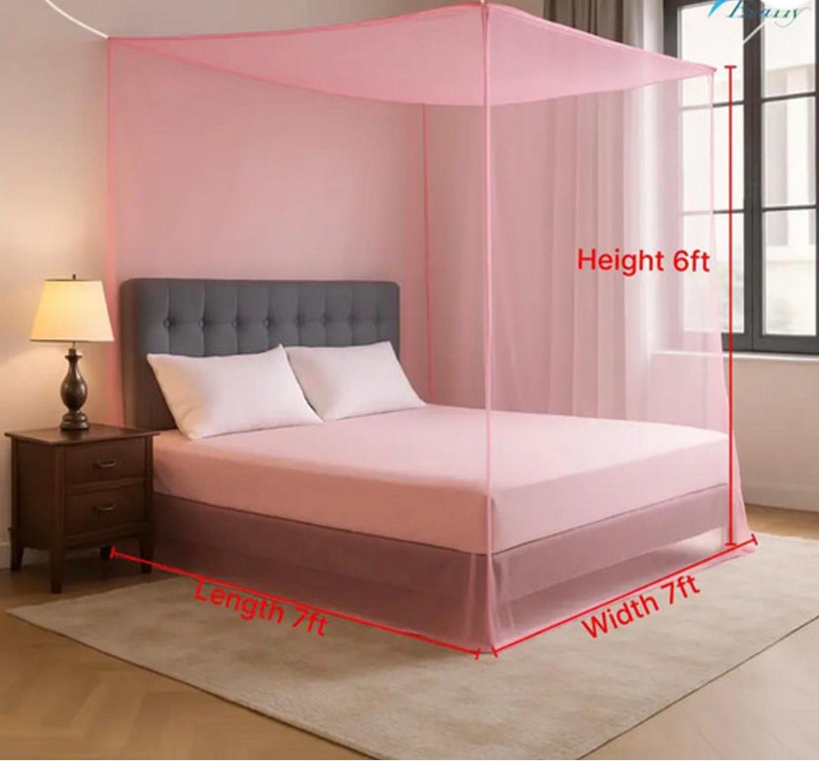 Luxury Floral Blue 7x8 Mosquito Net Canopy