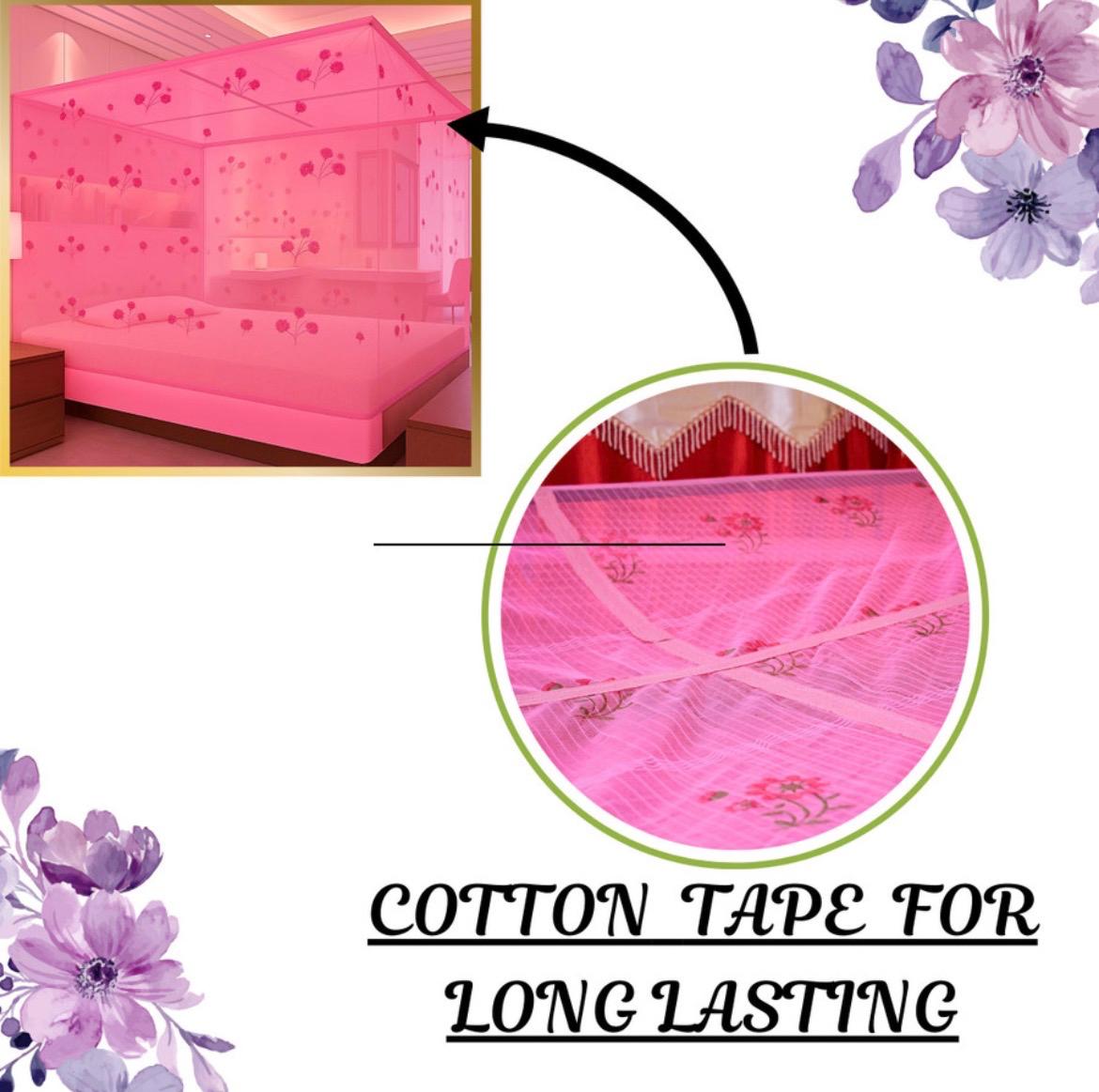 Luxury Floral Blue 7x8 Mosquito Net Canopy