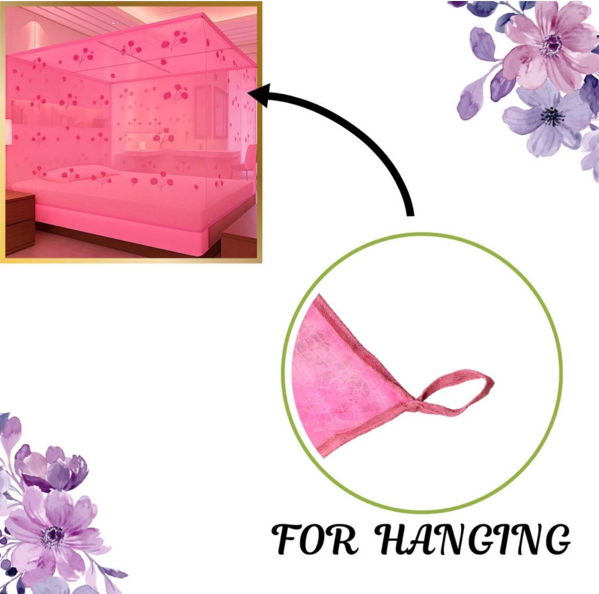 Luxury Floral Blue 7x8 Mosquito Net Canopy
