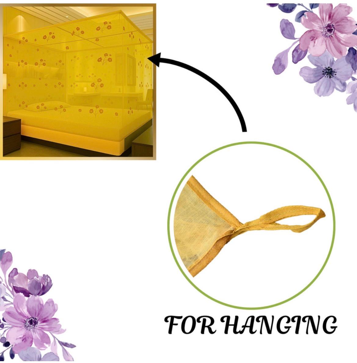 Luxury Floral Blue 7x8 Mosquito Net Canopy