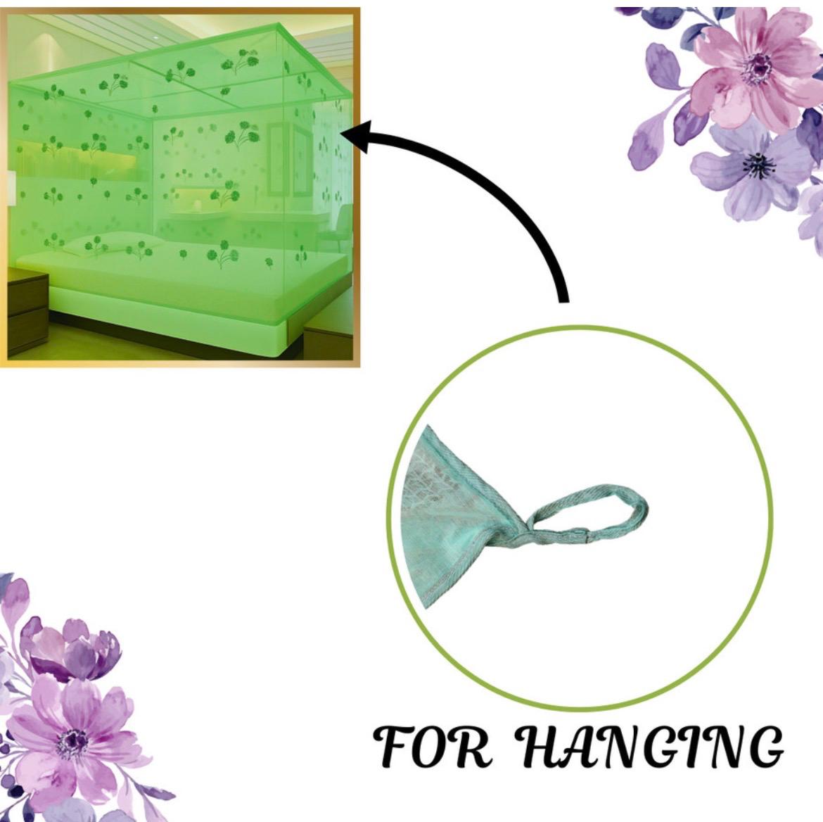 Luxury Floral Blue 7x8 Mosquito Net Canopy