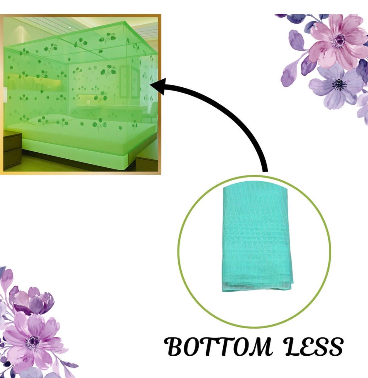 Luxury Floral Blue 7x8 Mosquito Net Canopy